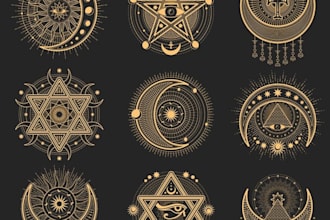 design a minimalist mystical spiritual sacred geometry logo for your business