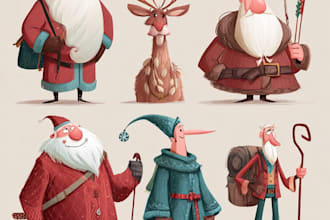 custom cute christmas character carton holiday
