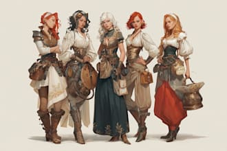 create fantasy dnd character or dnd character design