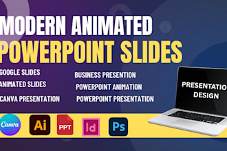 create modern animated slides in powerpoint or canva