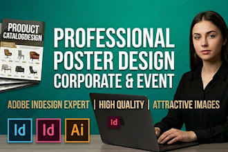 design professional corporate and event posters in indesign