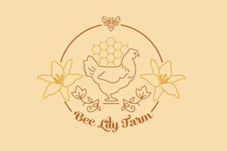 design family homestead farm logo