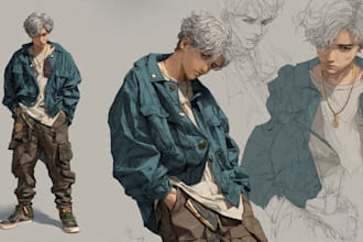 design and illustrate realistic characters for you