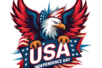 design super modern american eagle logo with express delivery