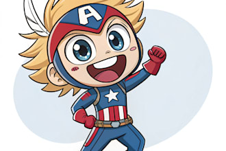 draw your character in cartoonish or marvel or anime style