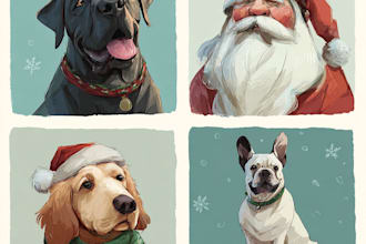 draw your christmas pet portrait