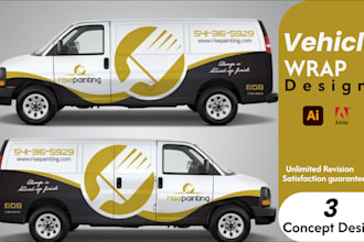 design custom vehicle wrap, van wrap, truck vinyl decal design