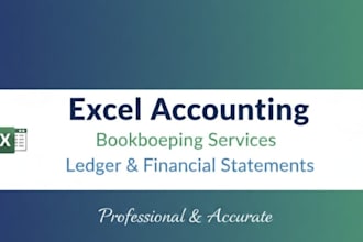manage bookkeeping, ledgers and financial statements in excel