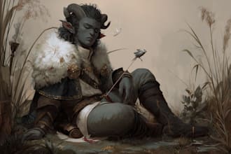 create fantasy dnd character or dnd character design