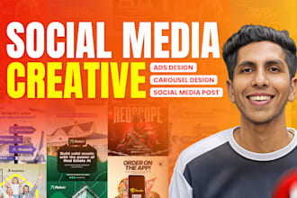 design high converting facebook ad creative, meta ad design, social media post