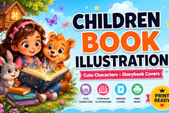 create children book illustrations and storybook covers