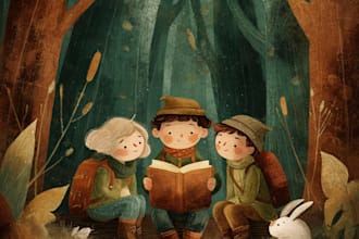 draw digital watercolor children book illustration