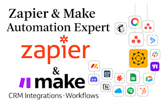 setup zapier zap, custom webhooks, CRM workflows, automation expert