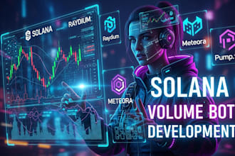 build volume bot on raydium, solana, meteora, pump fun, pumpswap
