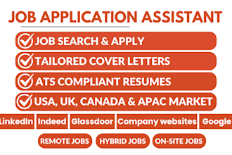 provide job application assistance in jobs search and apply
