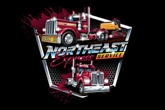 do automotive, hot rod, mechanic, and trucking custom logo illustration