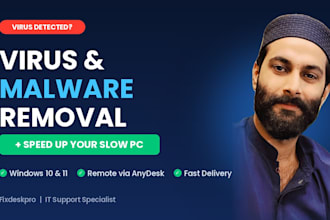 remove virus and malware and speed up your slow windows PC