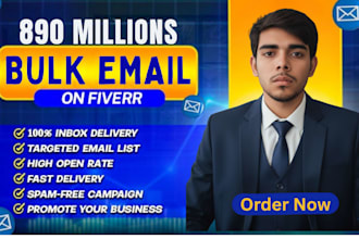 send 850 million bulk email blast, email marketing campaign to inbox and