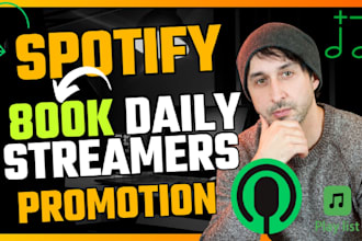 do spotify music playlist, spotify music promotion to 800k daily streamers