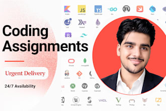 do coding assignments in python, r, c, cpp, java, rust, julia, go, lisp
