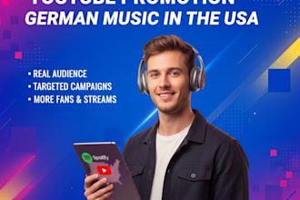 do organic spotify youtube promotion german promotion for real audience in usa