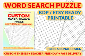 create professional word search puzzles for amazon KDP