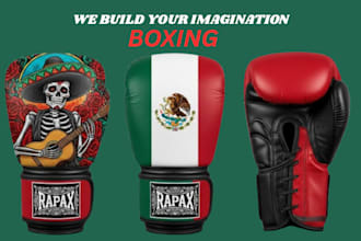 design professional boxing gloves, boxing equipment design for your brand