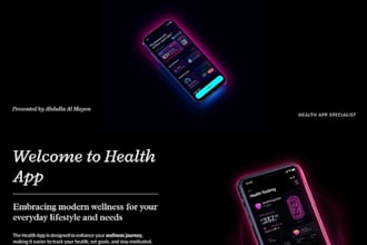 design health app UI UX,figma landing page,mobile app,webapp using figma,website