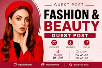 do fashion and beauty guest post with SEO contextual backlinks