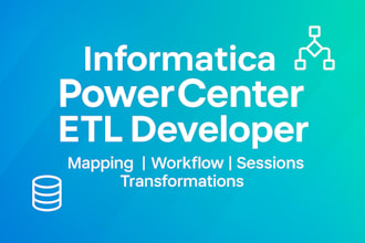 develop, monitor and troubleshoot informatica powercenter etl jobs