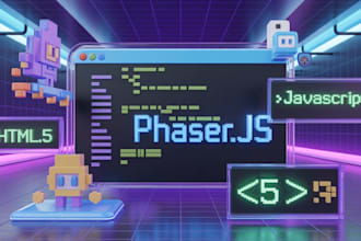 create 2d HTML5 game, web game development, 2d javascript browser