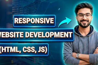 develop a fully responsive website using HTML, CSS ,js