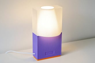 design a 3d printable lamp for your business or product line