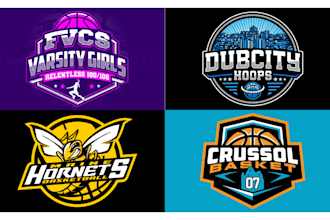 do basketball team jersey or sports club logo design