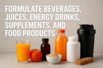 formulate beverages, juices, energy drinks, supplements, and food products