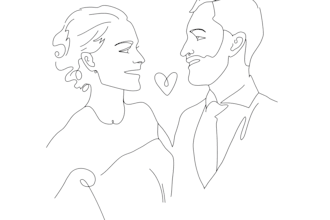 do minimalist custom vector art feminine illustration hand drawn line art