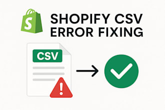 fix shopify CSV errors, clean product CSV, and repair upload issues