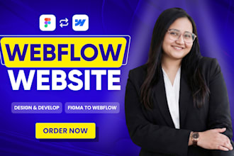 design modern clean figma designs into pixel perfect webflow website