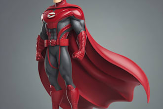 draw your character in cartoonish or marvel or anime style