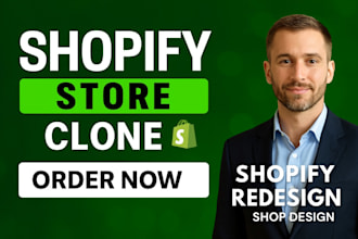 clone shopify store copy shopify website shopify redesign shopify store design