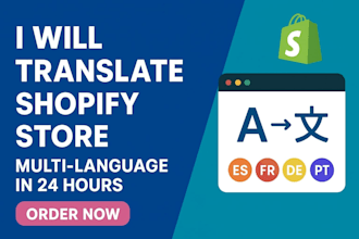 translate shopify store multi language in 24 hours
