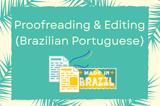 be your brazilian portuguese proofreader and editor