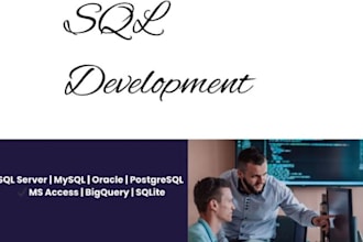 do database design, sql query, mysql, oracle database, sql server, sql database