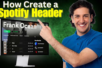 design an eye catching sportify banner for music artists or podcasters