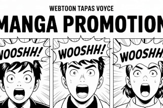 draw a professional and catching webtoon comic or novel cover
