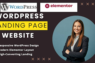 design an elementor wordpress landing page for services
