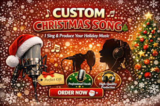 sing and produce custom song, holiday music for christmas