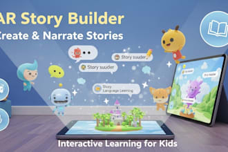 create an ar cartoon story builder game that helps kids develop creativity