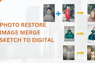 do photo restoration, image combining, and sketch to model transformation