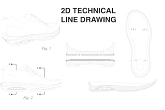 do 2d technical drawing, line drawing and manufacturing ready 2d drawings